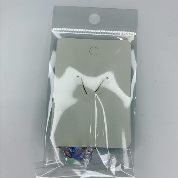 Gold crystal earrings - Picture 3 of 3